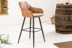 Krzesło barowe hoker Turin vintage brązowe  - Invicta Interior 4