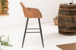Krzesło barowe hoker Turin vintage brązowe  - Invicta Interior 5