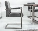  Krzesło Big Aston aksamitne szare - Invicta Interior 7