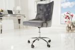 Krzesło biurowe Fotel Victorian szare aksamitne - Invicta Interior 7