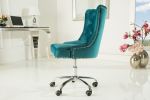 Krzesło biurowe Fotel Victorian turkusowe aksamitne  - Invicta Interior 6