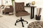 Krzesło biurowe Fotel Victorian vintage brązowy - Invicta Interior 1