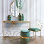 Krzesło Bloom Elegant złote zielone - Inart 7