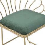 Krzesło Bloom Elegant złote zielone - Inart 6