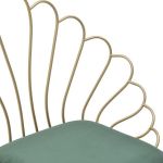 Krzesło Bloom Elegant złote zielone - Inart 5
