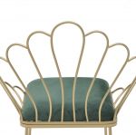 Krzesło Bloom Elegant złote zielone - Inart 4