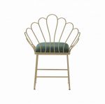 Krzesło Bloom Elegant złote zielone - Inart 3