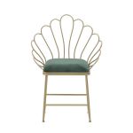 Krzesło Bloom Elegant złote zielone - Inart 2