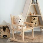 Krzesło bujane dla dzieci drewniane 1