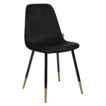 Krzesło Chaise aksamitne czarne - Atmosphera 3