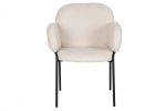 Krzesło Designer chair boucle z podłokietnikami cream 1