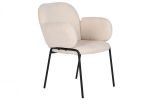 Krzesło Designer chair boucle z podłokietnikami cream 2