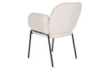 Krzesło Designer chair boucle z podłokietnikami cream 3
