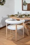 Krzesło drewniane Designer chair boucle round 2