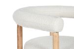 Krzesło drewniane Designer chair boucle round 6