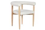 Krzesło drewniane Designer chair boucle round 2