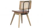 Krzesło drewniane Icon Cane skórzane  3
