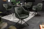 Krzesło Euphoria aksamitne obrotowe ciemnozielone - Invicta Interior 9