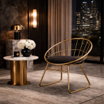 Krzesło La Riche złote - Inart 2