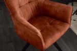 Krzesło Loft aksamitne obrotowe miedziane brązowe - Invicta Interior 8