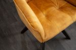 Krzesło Loft aksamitne obrotowe musztardowe - Invicta Interior 6
