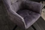 Krzesło Loft aksamitne obrotowe szare - Invicta Interior 6
