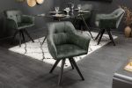 Krzesło Loft aksamitne obrotowe zielone - Invicta Interior 10