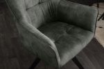 Krzesło Loft aksamitne obrotowe zielone - Invicta Interior 6