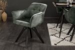 Krzesło Loft aksamitne obrotowe zielone - Invicta Interior 3