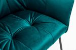 Krzesło Loft Samt niebieskie turkusowe - Invicta Interior 7