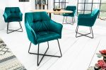 Krzesło Loft Samt niebieskie turkusowe - Invicta Interior 3