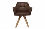Krzesło Loft z podłokietnikami brązowy antyczny  - Invicta Interior 2