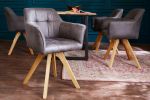 Krzesło Loft z podłokietnikami szary antyczny - Invicta Interior 5