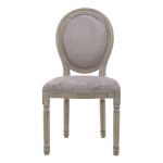Krzesło Louis aksamitne pudrowy róż 2