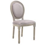Krzesło Louis aksamitne pudrowy róż 1