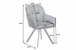 Krzesło Lounger obrotowe antracytowe - Invicta Interior 12