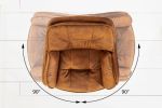 Krzesło Lounger obrotowe brązowe - Invicta Interior 9