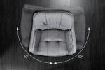 Krzesło Lounger obrotowe szare - Invicta Interior 8