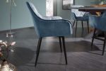Krzesło Milano aksamitne niebieskie - Invicta Interior 4