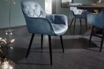 Krzesło Milano aksamitne niebieskie - Invicta Interior 3