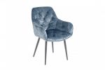Krzesło Milano aksamitne niebieskie - Invicta Interior 1
