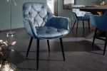 Krzesło Milano aksamitne niebieskie - Invicta Interior 1