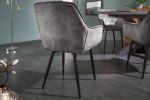 Krzesło Milano aksamitne szare  - Invicta Interior 5