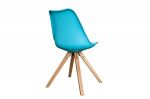Krzesło Modern Art Wood niebieskie  - Invicta Interior 3