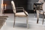 Krzesło Modern Barock Armchair aksamitne beżowe - Invicta Interior 4