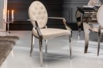 Krzesło Modern Barock Armchair aksamitne beżowe - Invicta Interior 2