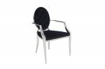Krzesło Modern Barock Armchair aksamitne czarne - Invicta Interior 4