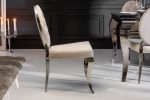 Krzesło Modern Barock Chair aksamitne beżowe - Invicta Interior 3