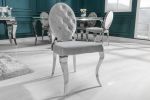 Krzesło Modern Barock Chair aksamitne szare - Invicta Interior 3