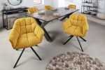 Krzesło Papillon obrotowe musztardowe - Invicta Interior 10
